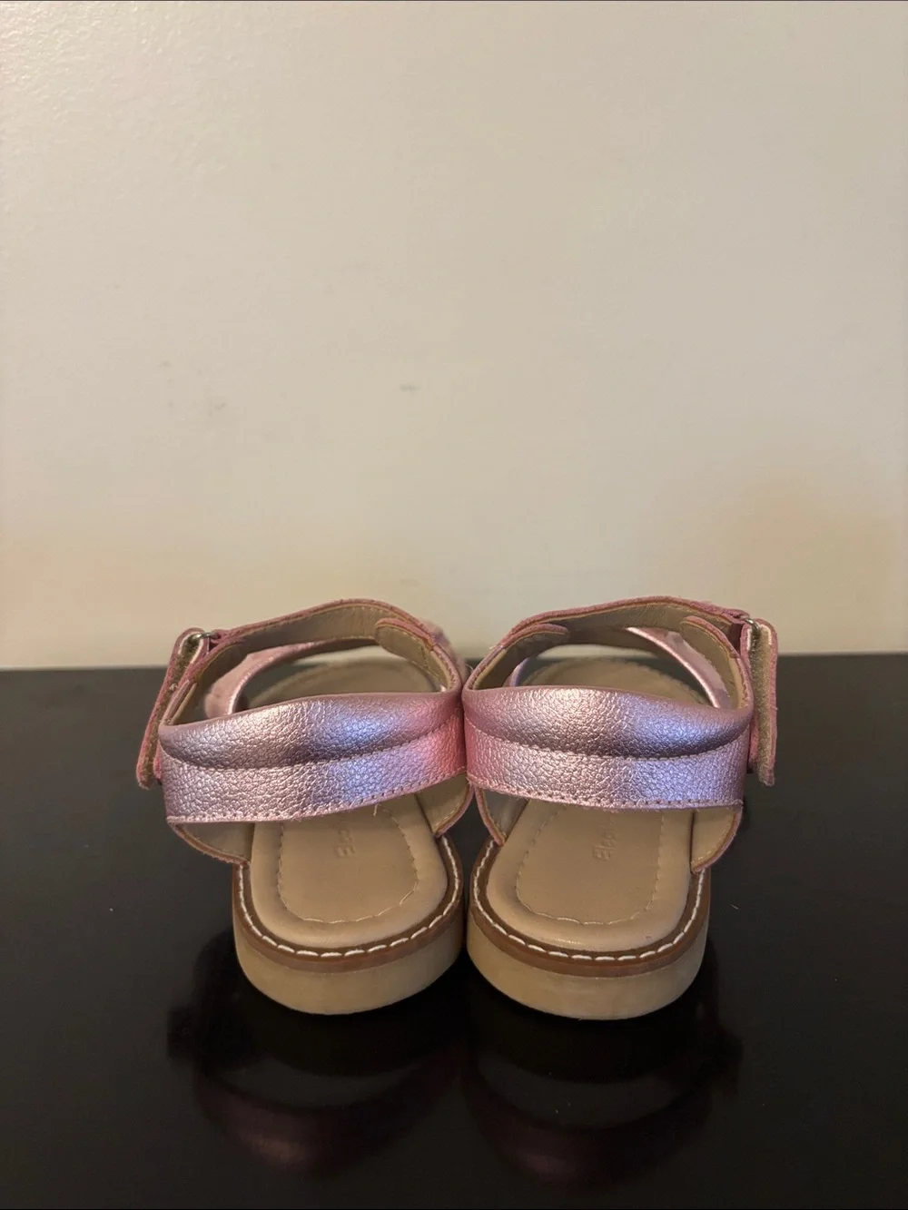 Elephantito Metallic‎ Pink Ruffle Strap Sandals